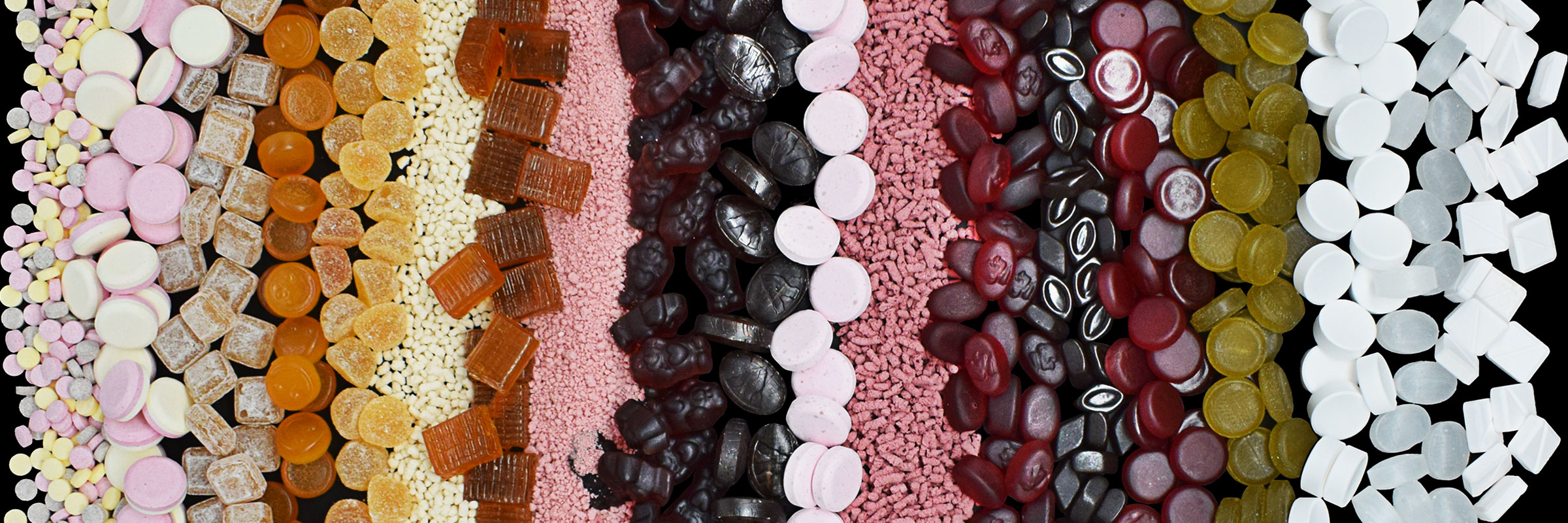 Die Domaco bietet 4 verschiedene galenische Formen: Bonbons, Weichpastillen, Tabletten, Instant-Getränke.